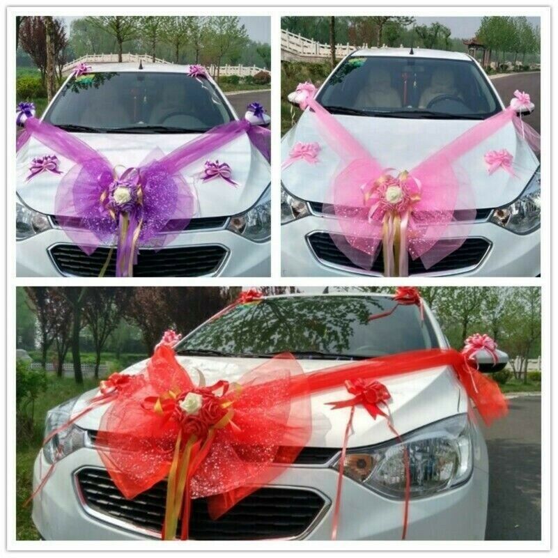 How to put ribbon on wedding car | Beachweddingtips.com