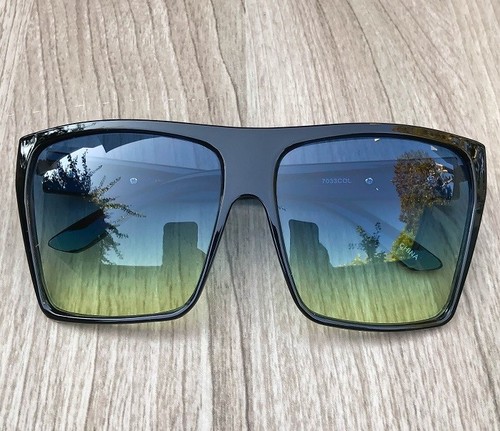 Gafas de sol para hombre de gran tamaño XXL cuadradas hipster aviador ombre lentes de color grandes 8818 L - Imagen 4 de 11