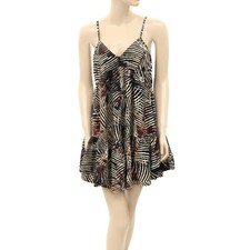 Urban Outfitters UO Animal Printed Slip Tunic Mini Dress Cotton Swing M 250744