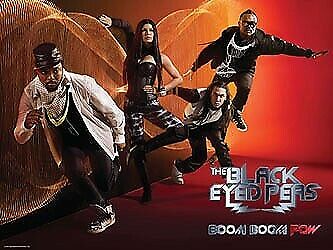 BLACK EYED PEAS Hip Hop Rap Music Group 30" x 40" TESSUTO POSTER BANNER BANDIERA Nuovo - Foto 1 di 1