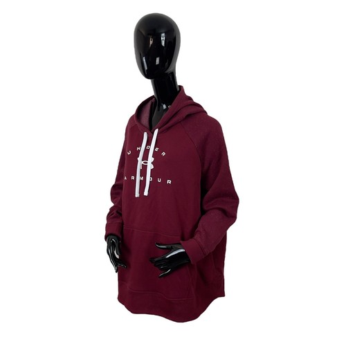 Under Armour Women's Rival Fleece Logo Hoodie Cranberry Size 2X (50-52) - 第 9/16 張圖片
