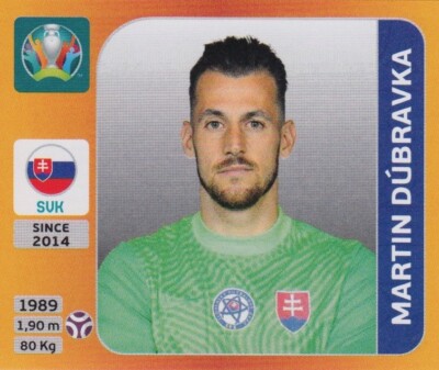 Panini Sticker Fußball EM Euro 2020 Tournament 2021 Nr. 494X Martin Dubravka Upd