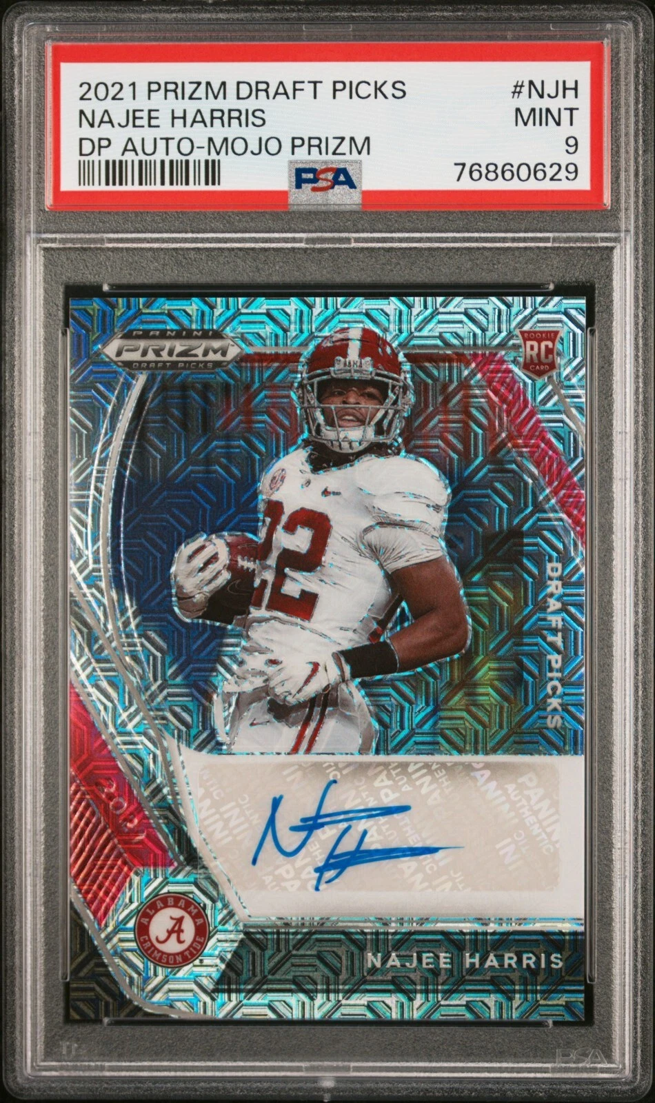 Najee Harris Panini Prizm Draft Picks Draft Picks Autographs #NJH Mojo Prizm