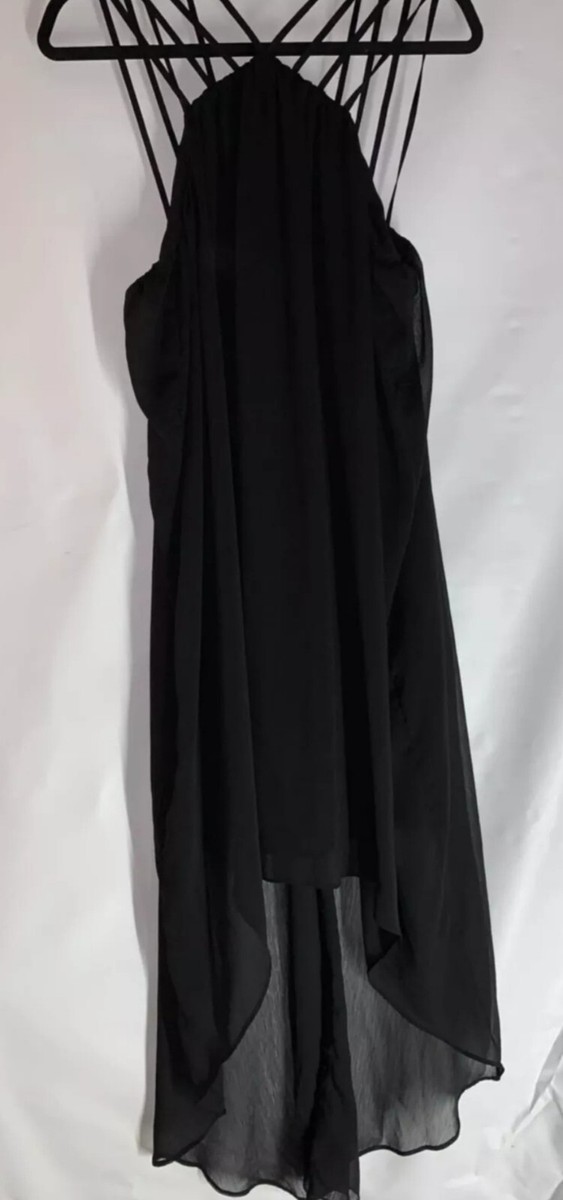 TOBI Black Strappy Sleeve Women's Boho High Low Beach Summer Dress Small |  eBay