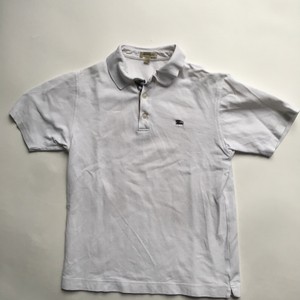 white burberry polo shirt