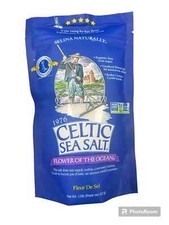 Celtic Sea Salt Bag, Flower of The Ocean, 8 Ounce-6 BAGS