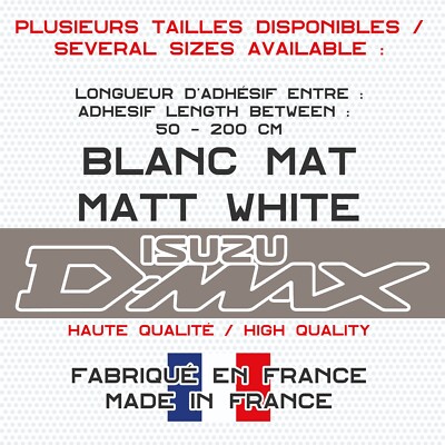 Isuzu D-Max - Aufkleber Sticker Vinyl selbstklebend weiß matt