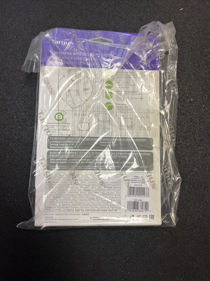 Targus THZ66207GL Fit-n-Grip 7"/8" Universal 360 Tablet Case - Image 2 of 2