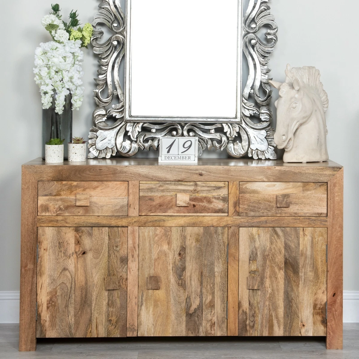 LIGHT DAKOTA SOLID MANGO WOOD FURNITURE SIDEBOARD LIVING ROOM 01L