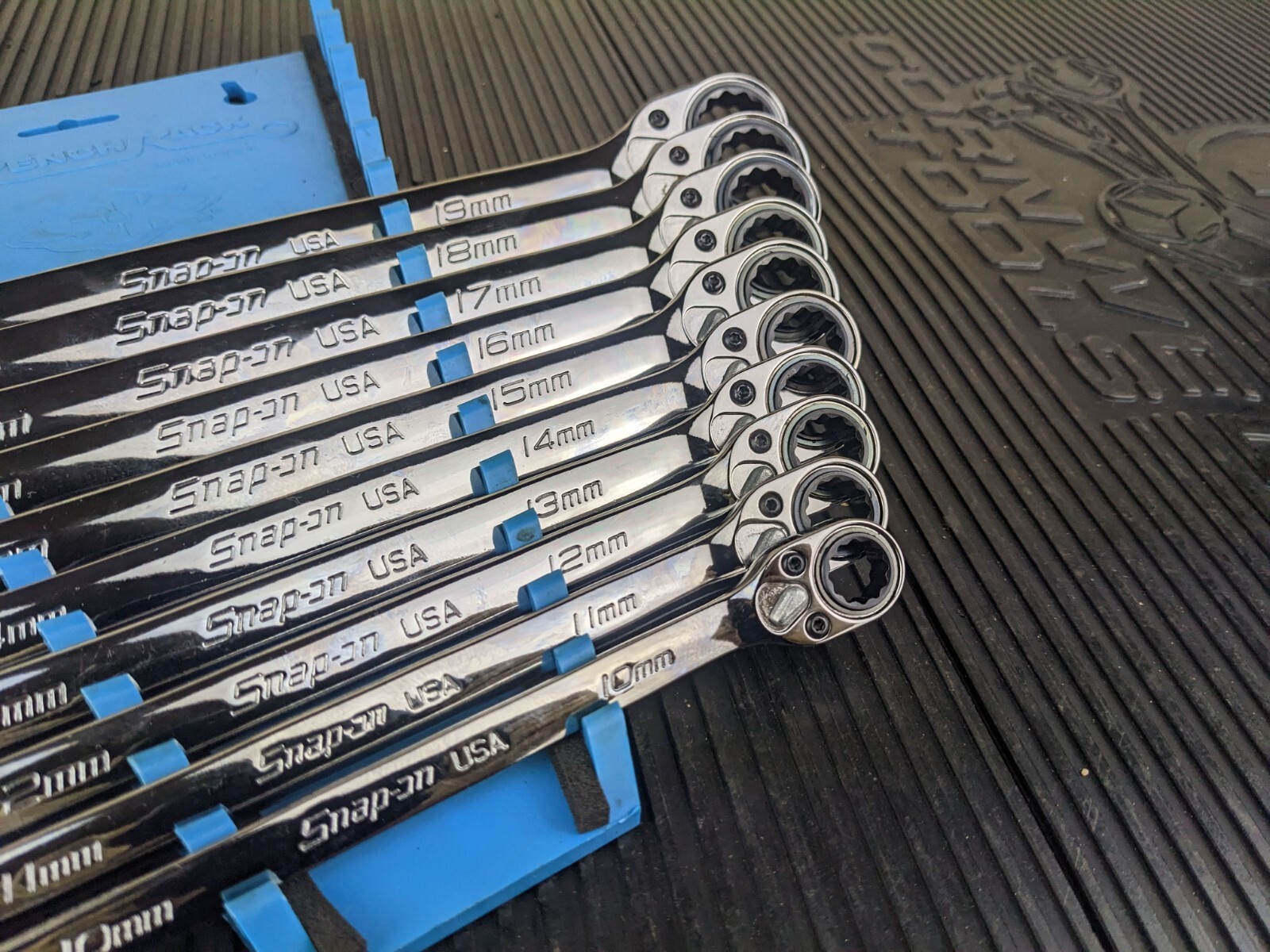 Snap-on SOXRRM710 10 PC Metric Reversible Ratcheting Wrench Set for ...