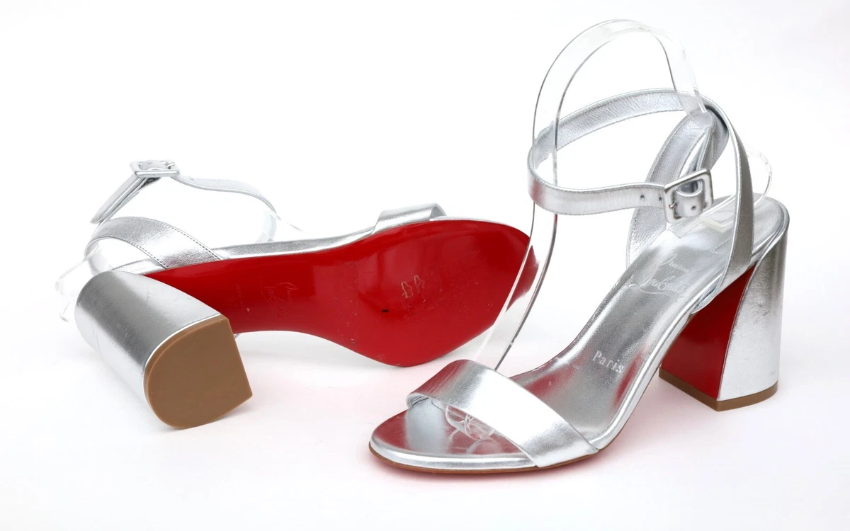 Christian Louboutin Miss Sabina Sandals Size 37/ US 7 in Metallic