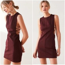 Silence + Noise Lexie Crisscross  Open Side Strappy Bodycon Mini Dress Size S