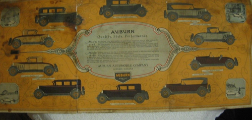 AUBURN AUTOMOBILE Co. Original 1926 Dealership Fold-Out COLOR Ad 66 & 88 20"x9" - Picture 7 of 17