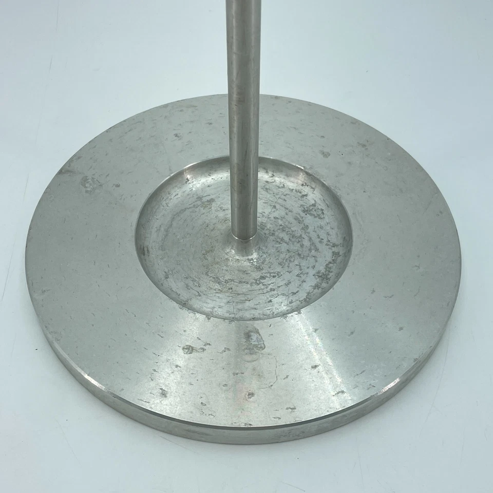 MCM Umbrella Stand VTG Lucky Clover Cloverleaf Aluminum Home Decor Silver Color - Image 2 of 4