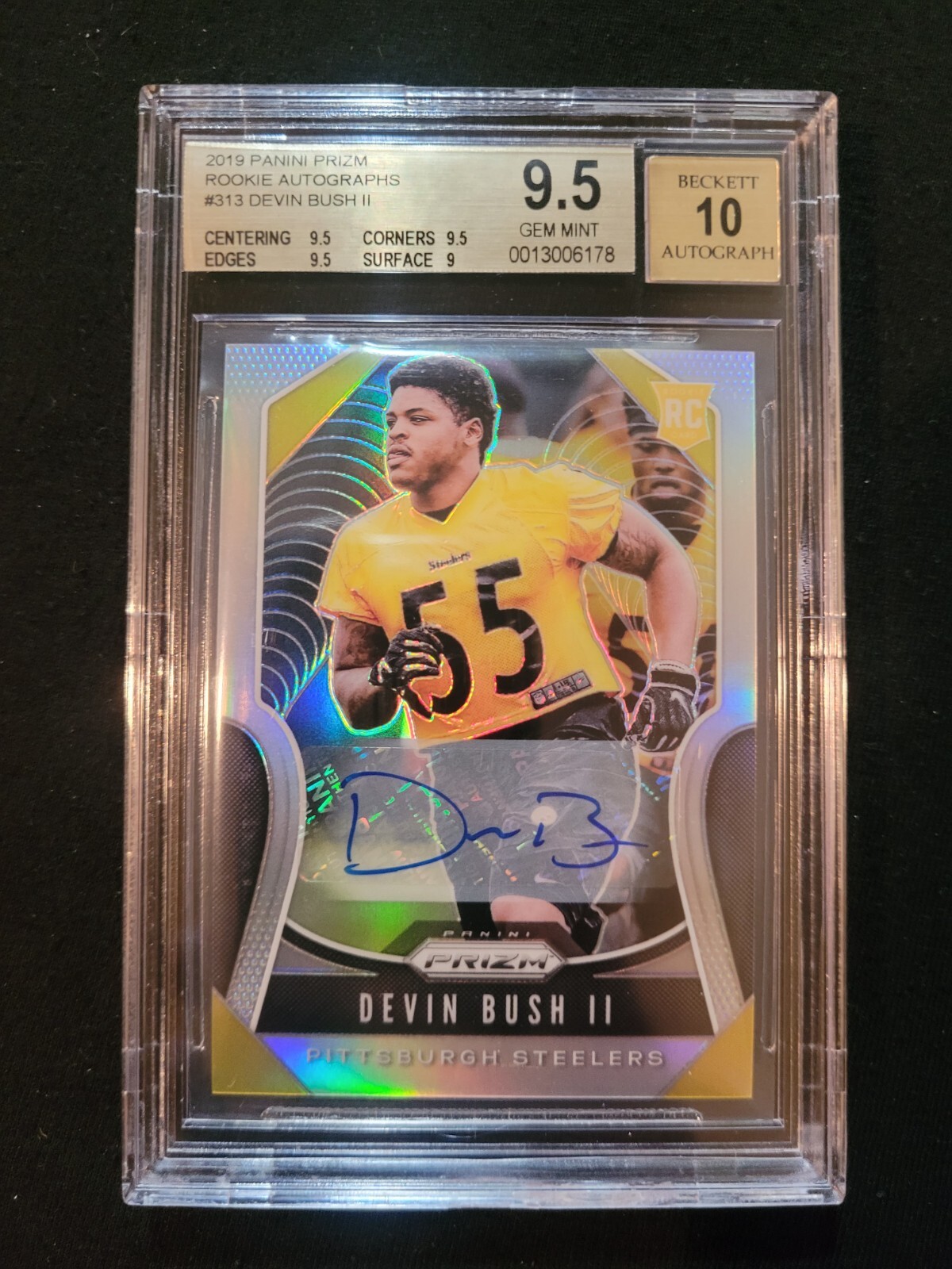 Devin Bush Jr. Panini Select Rookie Signature Prizm #RS16 Base