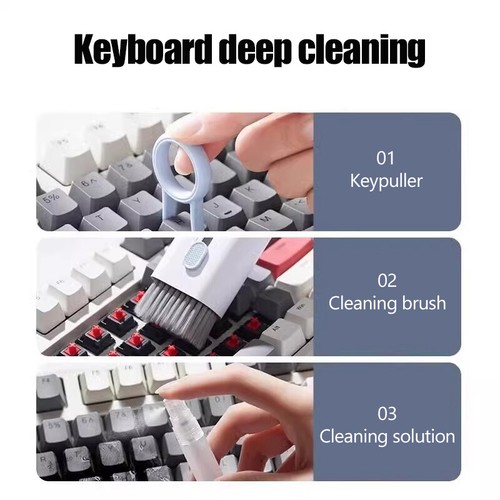 7 In 1 Computer Keyboard Cleaner Brush Kit Screen Cleaning Multifunctional - Photo 7/14