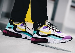 nike air max 270 react white dynamic yellow