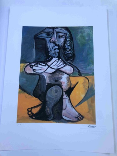 Pablo Picasso Lithography off set cm 50x70 Signing on plate with certificate