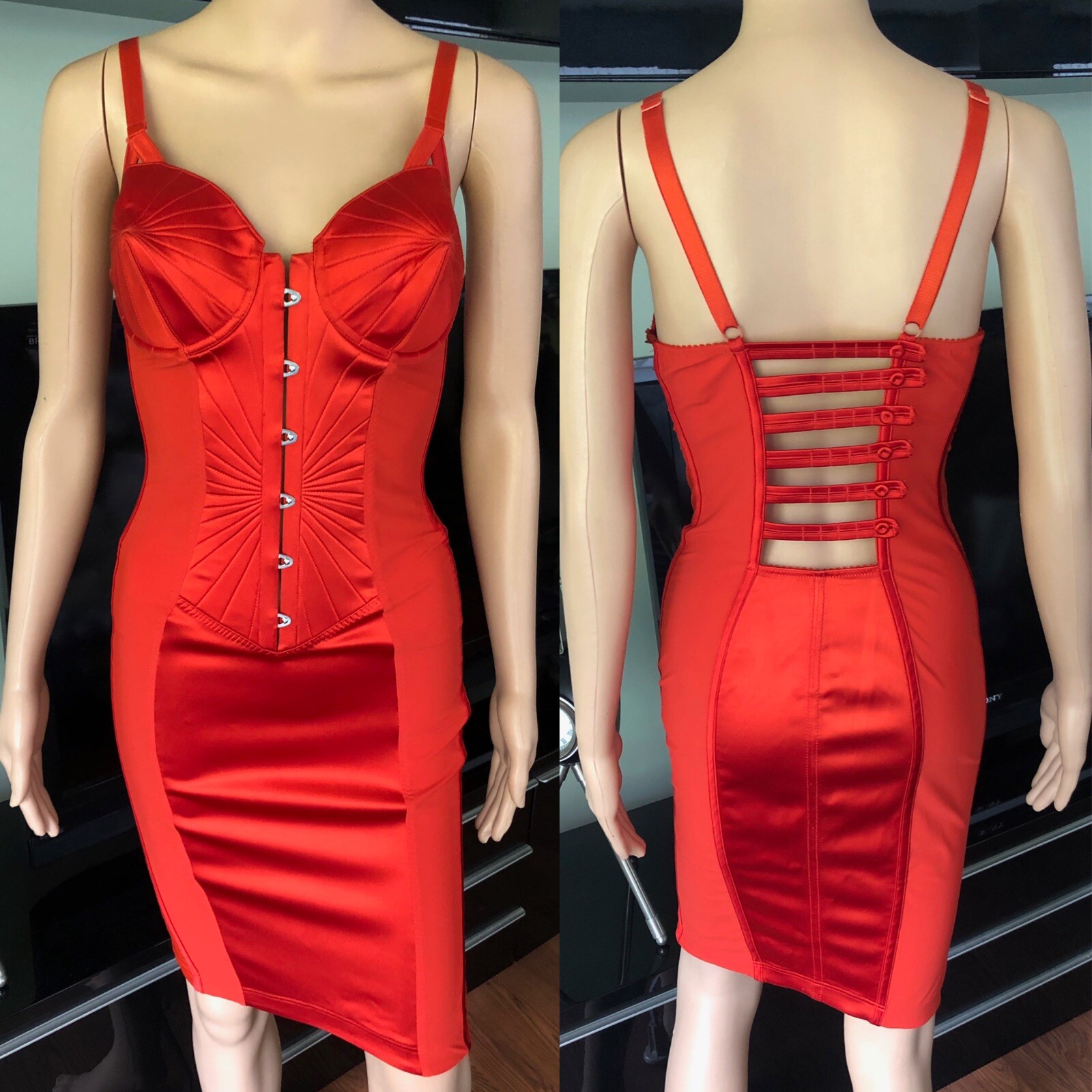JEAN PAUL GAULTIER SEXY CONE BRA CUTOUT BACK DRESS Gem