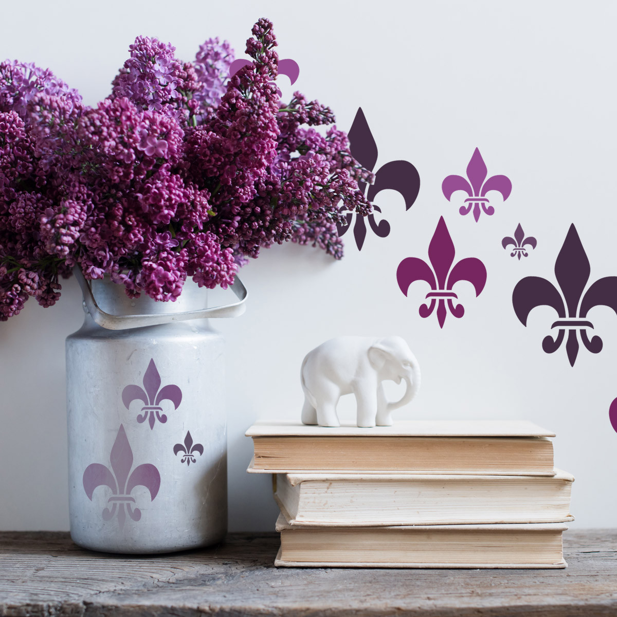 Fleur De Lys Stencil Set Reusable Classic Fleur De Lis Stencils by