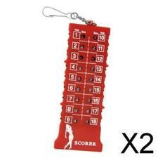 2X 18 Holes Golf Stroke Counter Score Scoring Counting Tool Red Bag Tag Gift