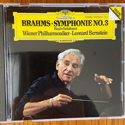 BRAHMS: Symphonie No. 3 / Haydn-Variationen - Bernstein (DG 410083-2 Stereo/neu)