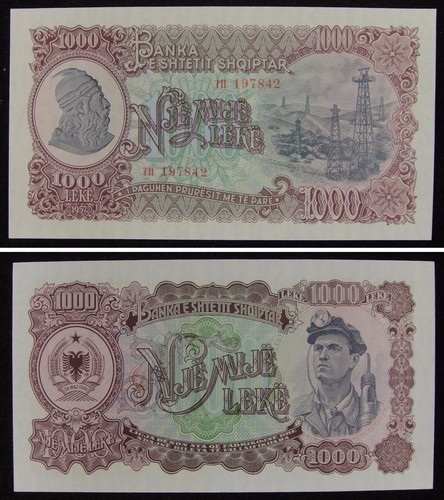 Albania Banknote 1000 Leke 1957 UNC