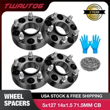 4pcs 1.5" 5x5 Hubcentric Wheel Spacers 14x1.5 For Jeep Wrangler Grand Cherokee L