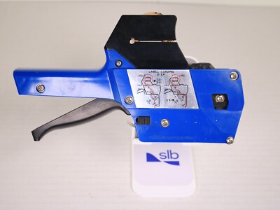 Sato PB Avery Dennison  Blue Handheld Price Marker Gun Tested Working Needs Ink.