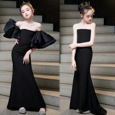 Slim Mermaid Sweep Train Bodycon Long Maxi Ball Gown Dress Evening Princess