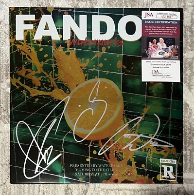 WATERPARKS SIGNED FANDOM VINYL LP - JSA COA GEOFF, AWSTEN, OTTO