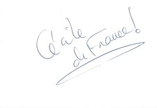 Cecile De France autograph signed 10x15 cm index card