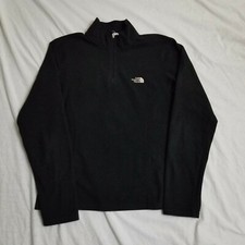 The North Fleece Jacket Pullover Sweater 1/4 Zip Black TKA 100 Womens Medium