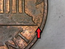 1982-P Philadelphia Lincoln Memorial CU Die Crack Penny/Cent Error/Variety Circ.