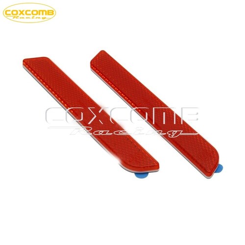 2x Red Front Fork Lower Leg Slider Reflectors for Harley Softail Dyna Sportster - Picture 4 of 7