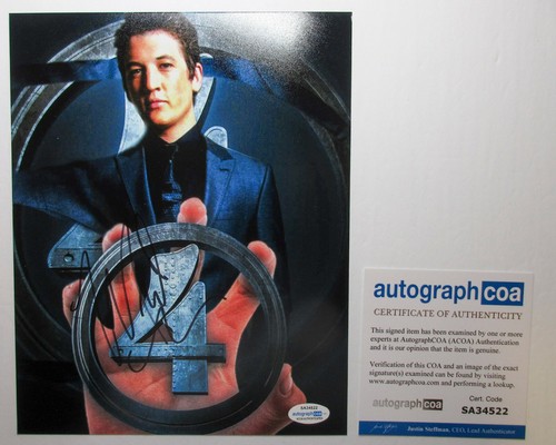 Miles Teller Signed Autographed 'Fantastic Four' 8x10 Photo A EXACT Proof ACOA