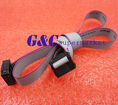 70CM 10 Pin USB ASP ISP JTAG AVR wire 10P IDC Flat Ribbon DATA Cable 2.54mm