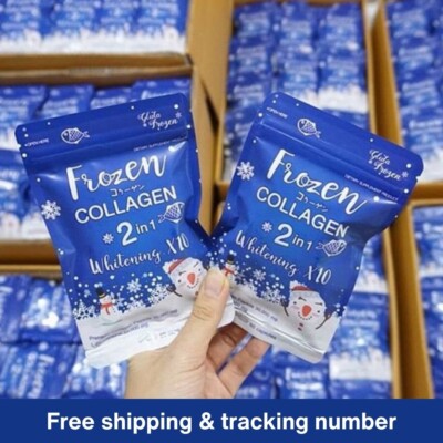 3x Frozen Collagen Peptides 2in1 Glutathione Whitening Bright Skin