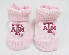 Texas A&M University AGGIE Branded *NCAA Licensed* Baby Booties BRAND NEW in BOX