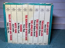 VTG Great Illistrated Classics 8 Book Set In Original Box 