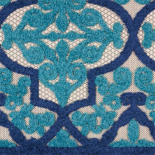 Nourison Aloha 2'8" x 4' Navy Outdoor Indoor/Outdoor Rug - 第 2/6 張圖片
