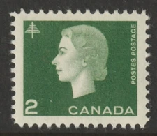 Canada #402, Queen Elizabeth II, Cameo Issue, MNH 1963