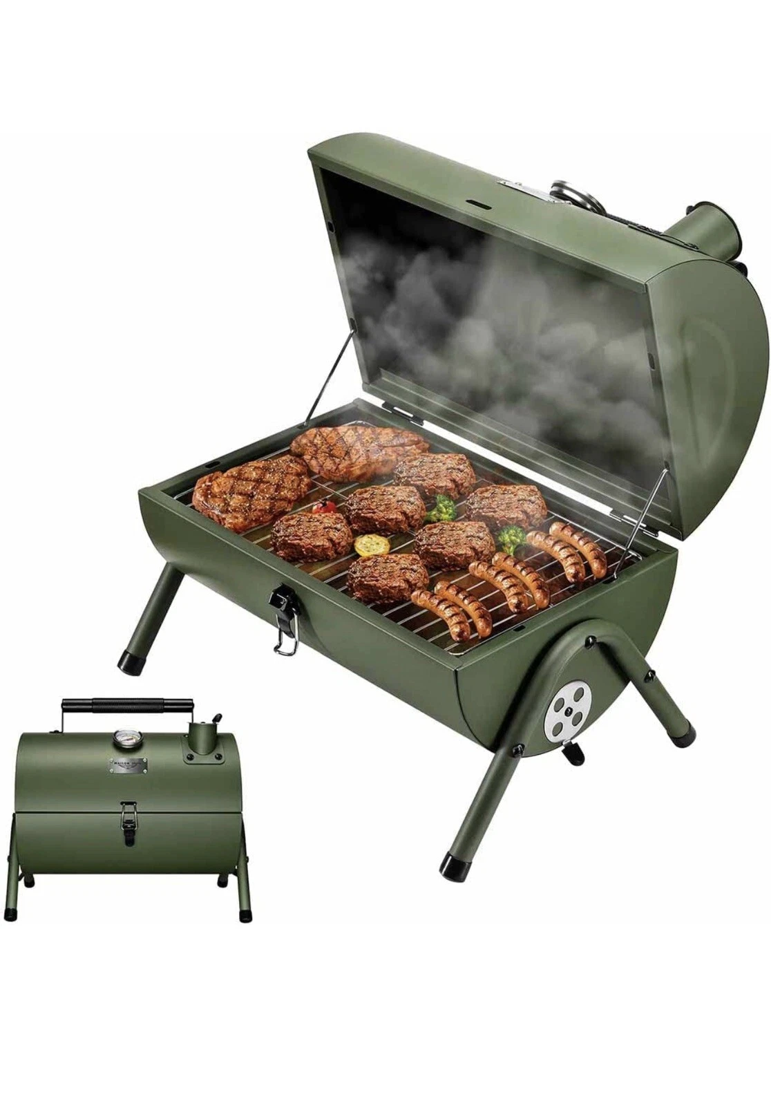 Adjustable Portable Charcoal Grill Multi-functional Metal Small bbq
