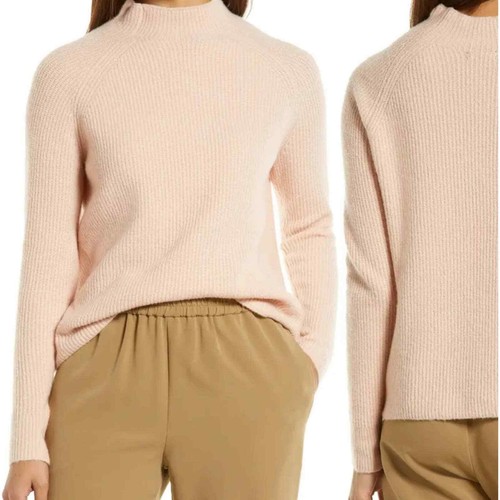 Halogen Mock Neck Ribbed Sweater in 