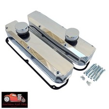 Fits Small Block Mopar Fabricated Polished Aluminum Valve Covers Dodge 318 360