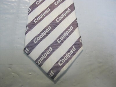 Yasimeng COOLPAD SILK Tie Necktie 57 x 4 white purple striped 15176
