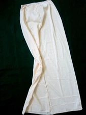 Vintage 60s WonderMaid NON CLING Satin SCALLOPE EDGE Silky LONG MAXI Half Slip M