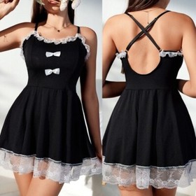 Sexy Lingerie Women Maid Nurse Cosplay Lace Babydoll Sleepwear Chemise Underwear