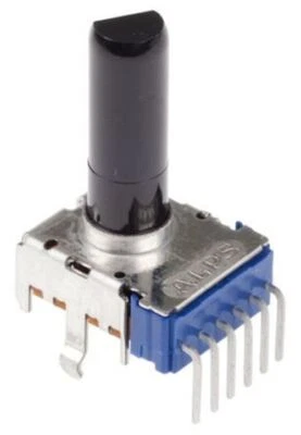 ALPS ELECTRIC 1 x RK12L12C0A0E Alps Alpine 10kΩ Rotary Potentiometer 2-Gang Through Hole, RK12