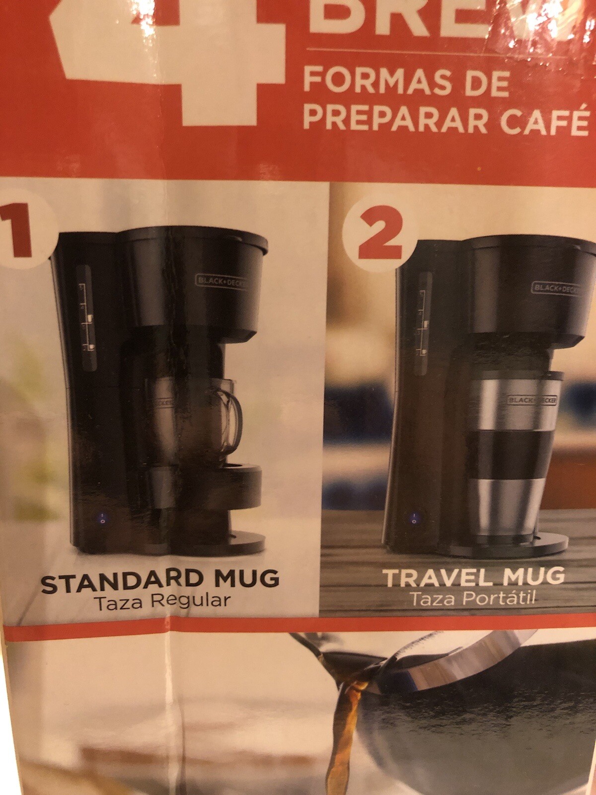 BLACK & DECKER 4 in 1 Coffee Station Coffeemaker 5 Cup Black Stainless